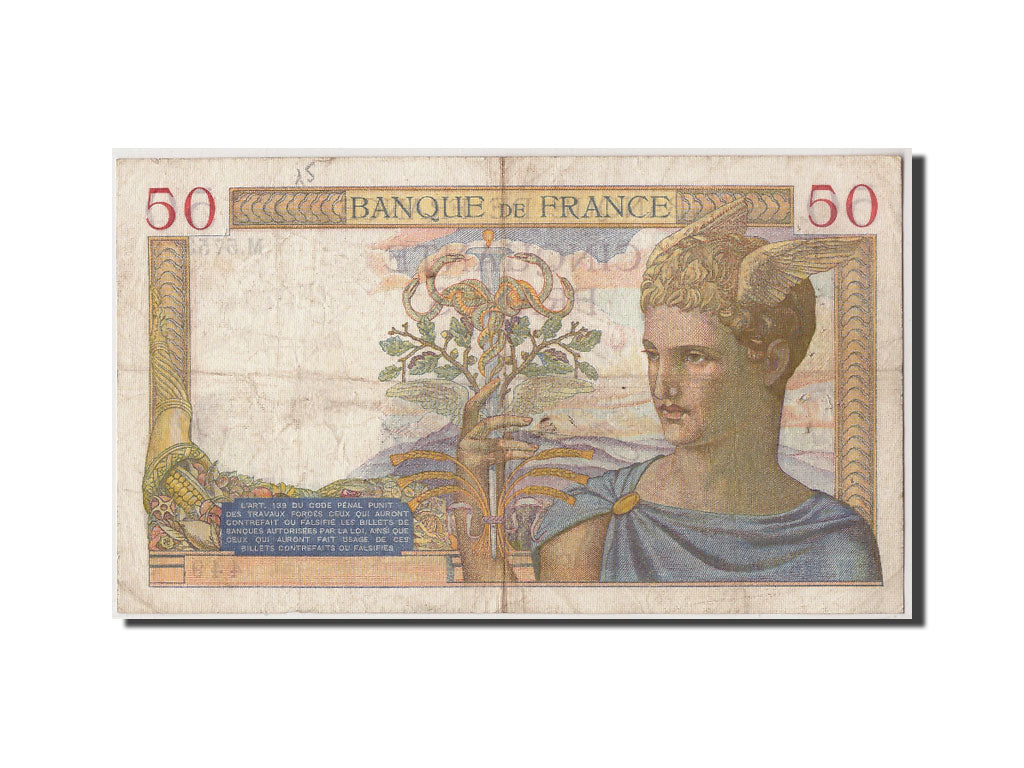 Billete, Francia, 50 Francs, 50 F 1934-1940 ''Cérès'', 1937, 1937-02-25, MBC