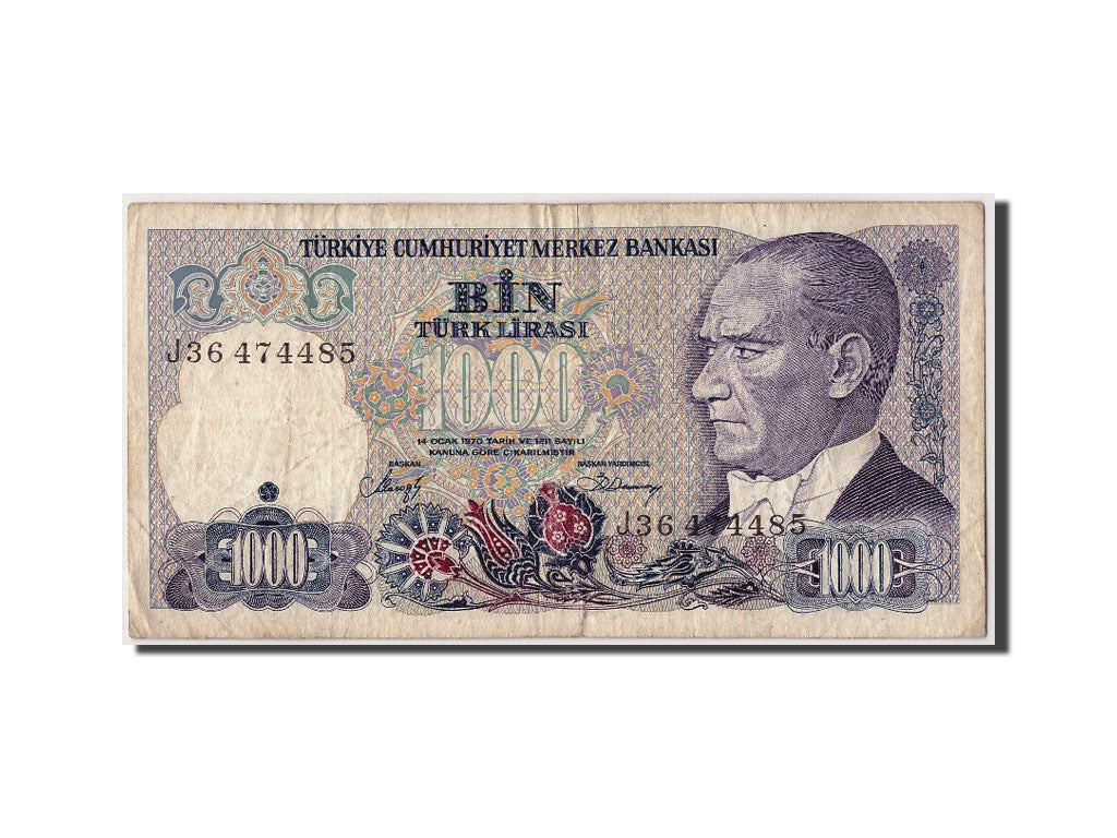 Geldschein, Türkei, 1000 Lira, S