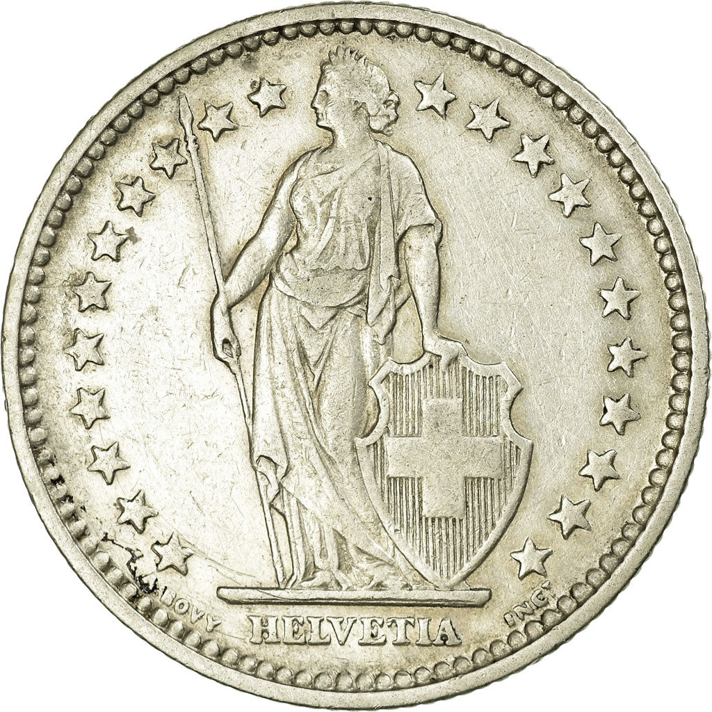 Coin, Switzerland, 2 Francs, 1906, Bern, AU(50-53), Silver, KM:21