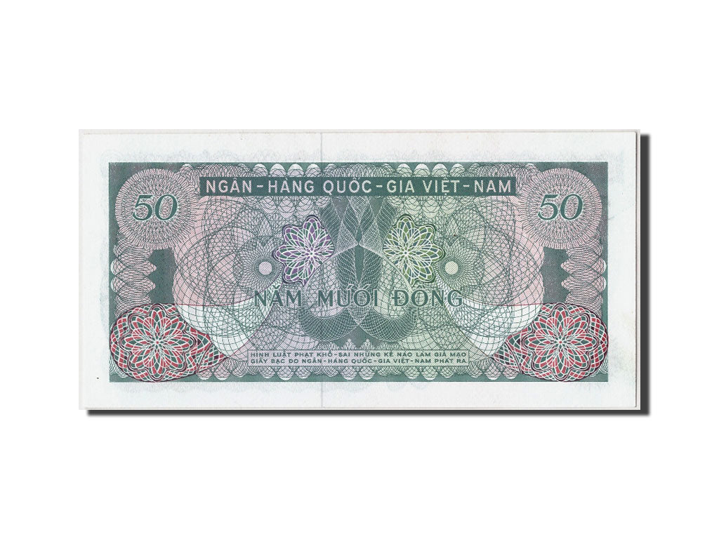 Banknot, Południowy Wiet Nam, 50 D<ox>ng, UNC(65-70)
