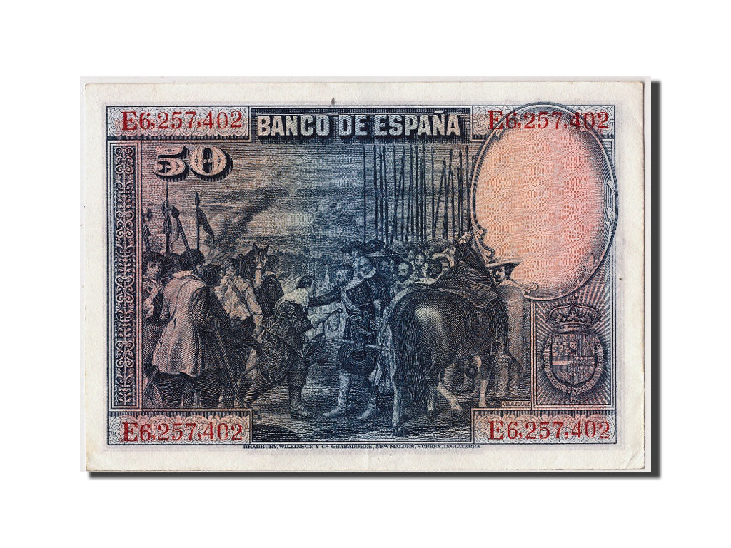 Geldschein, Spanien, 50 Pesetas, 1928, 1928-08-15, VZ+