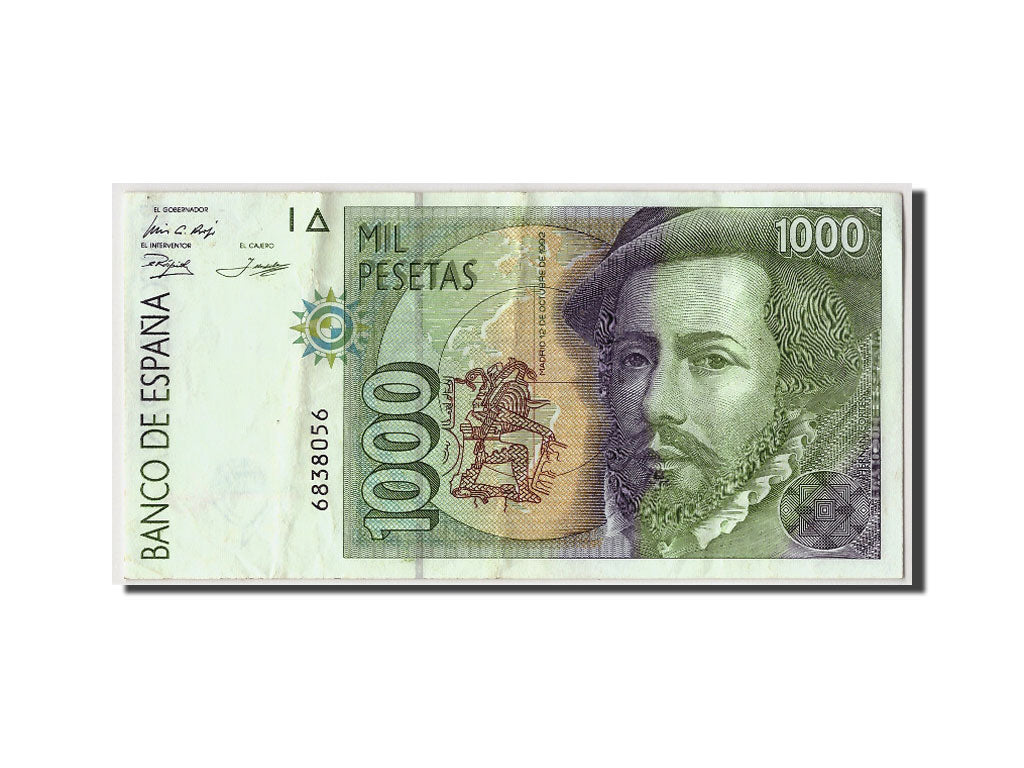 Banknote, Spain, 1000 Pesetas, 1992, 1992-10-12, EF(40-45)
