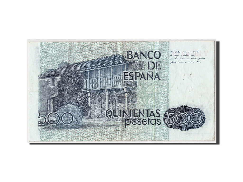 Biljet, Spanje, 500 Pesetas, 1979, 1979-10-23, TTB