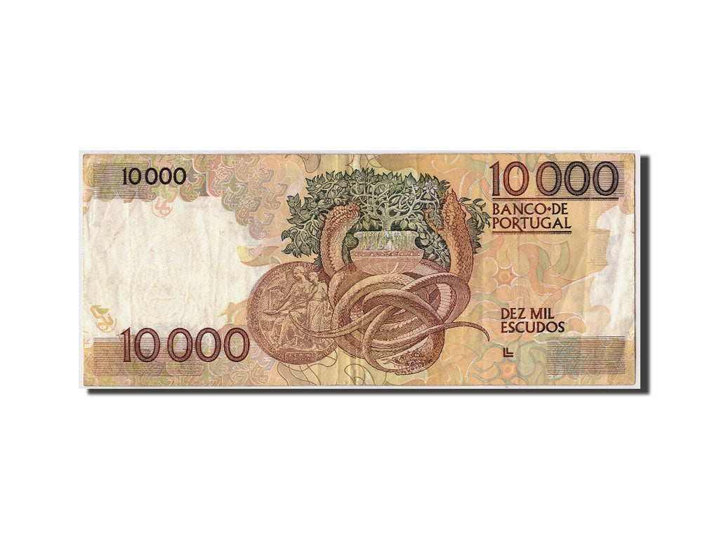 Banknote, Portugal, 10,000 Escudos, 1989, 1989-12-14, EF(40-45)