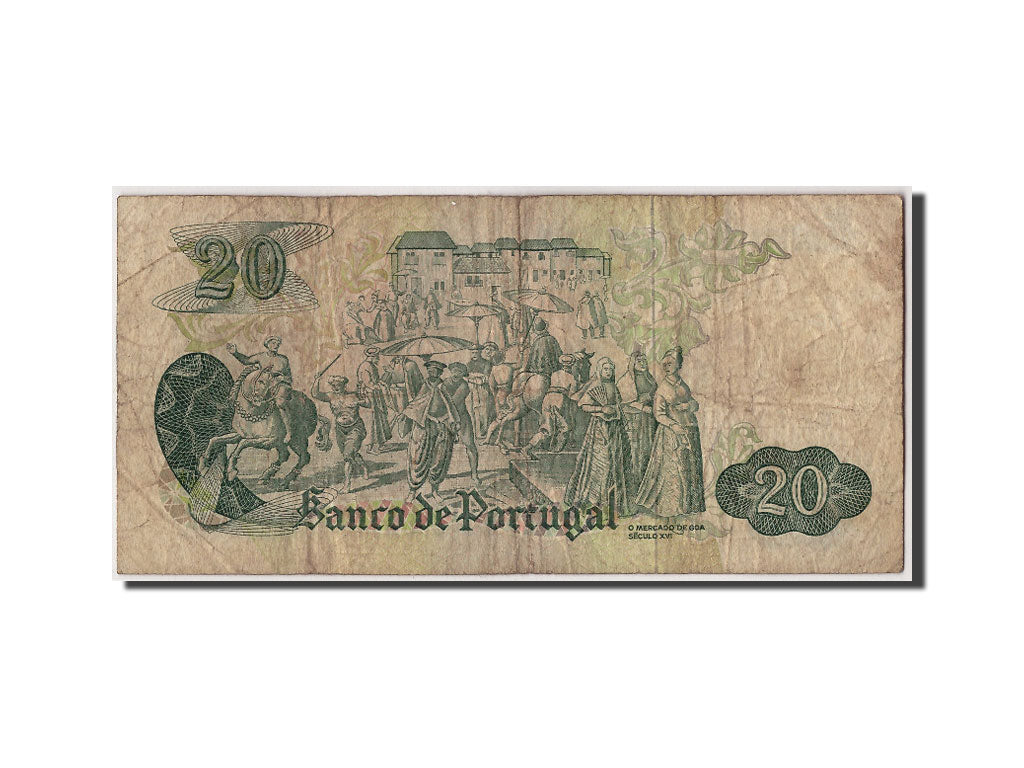 Billet, Portugal, 20 Escudos, 1971, 1971-07-27, B+