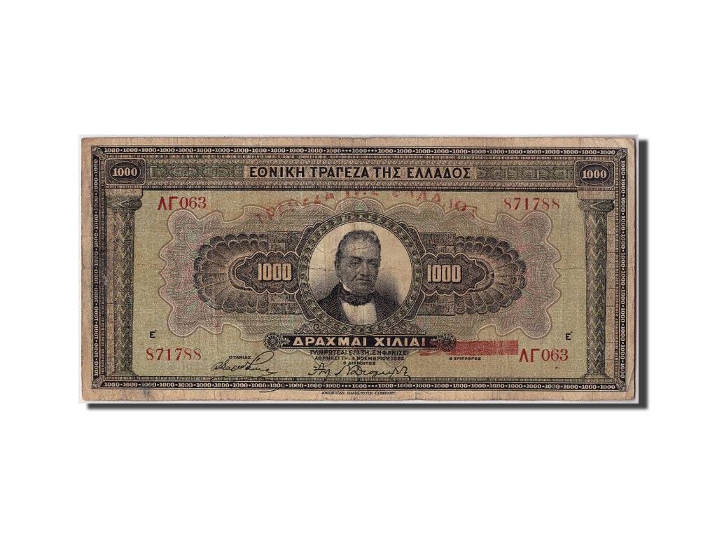 Banconote, Grecia, 1000 Drachmai, 1926, 1926-11-04, MB