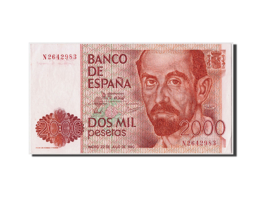 Banconote, Spagna, 2000 Pesetas, 1980, 1980-07-22, SPL