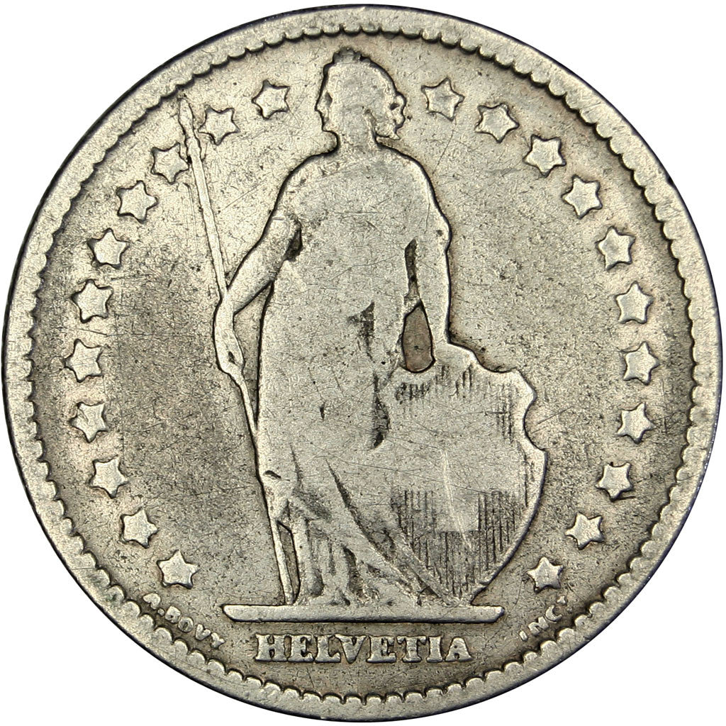 Coin, Switzerland, Franc, 1875, Bern, VF(20-25), Silver, KM:24