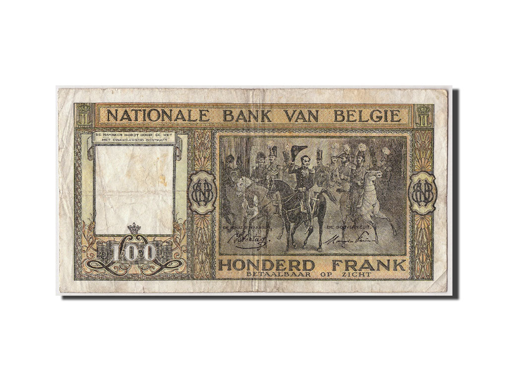 Geldschein, Belgien, 100 Francs, 1946, 1946-01-07, S