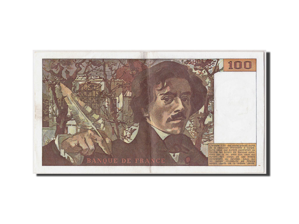 Banconote, Francia, 100 Francs, 100 F 1978-1995 ''Delacroix'', 1978, BB+