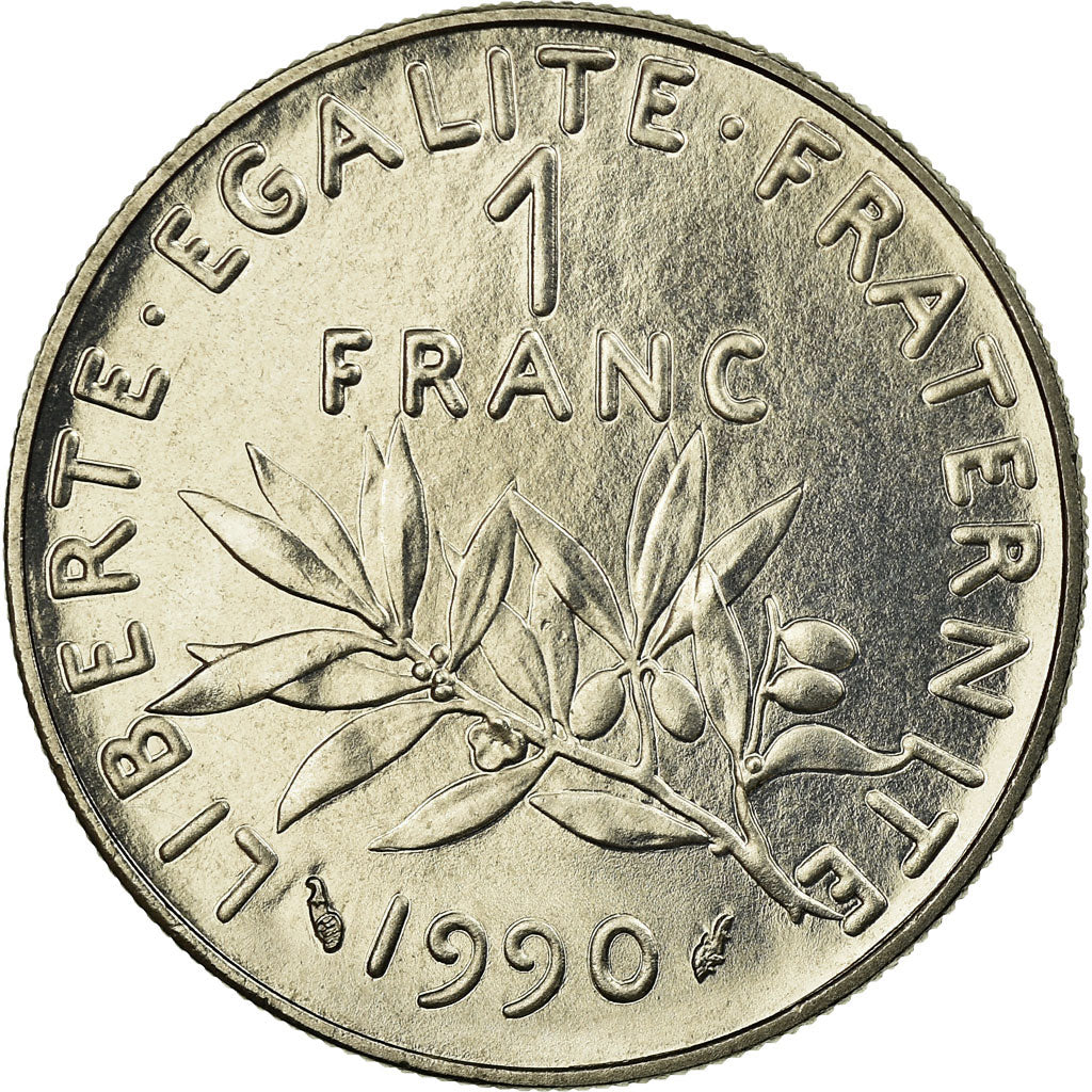 Moneta, Francia, Semeuse, Franc, 1990, FDC, Nichel, Gadoury:547
