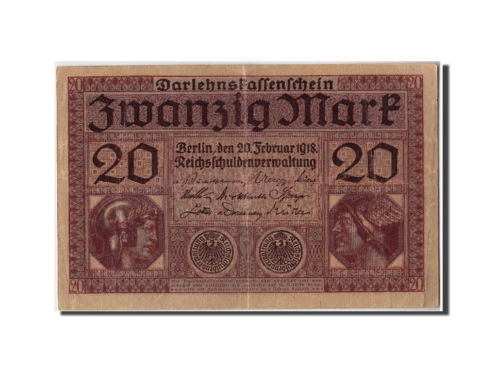 Banknote, Germany, 20 Mark, 1918, 1918-02-20, VF(30-35)