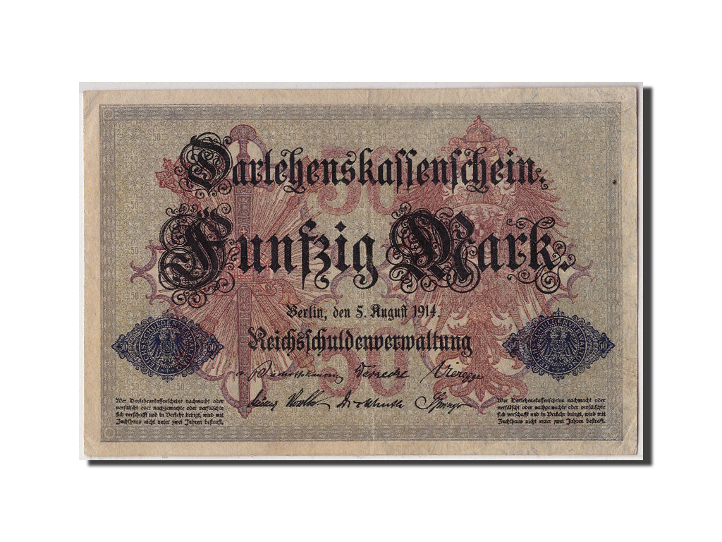 Banknote, Germany, 50 Mark, 1914, 1914-08-05, EF(40-45)