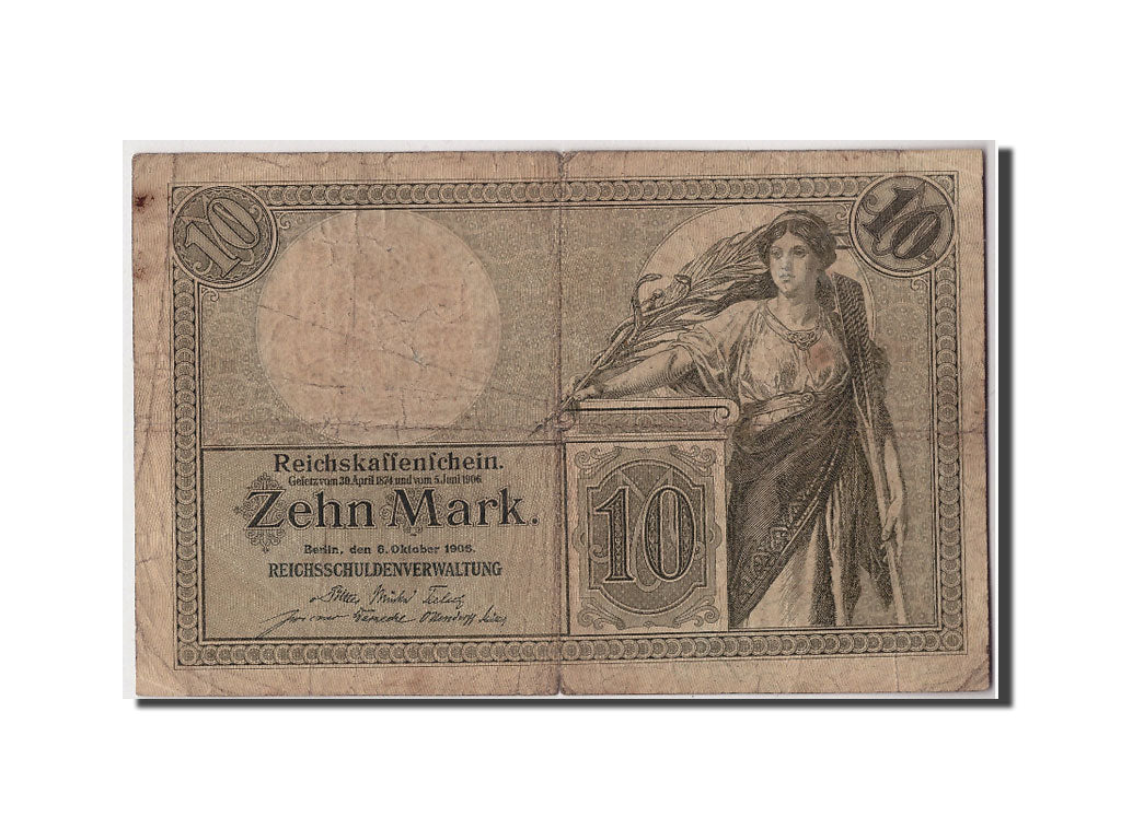 Banknote, Germany, 10 Mark, 1906, 1906-10-06, F(12-15)