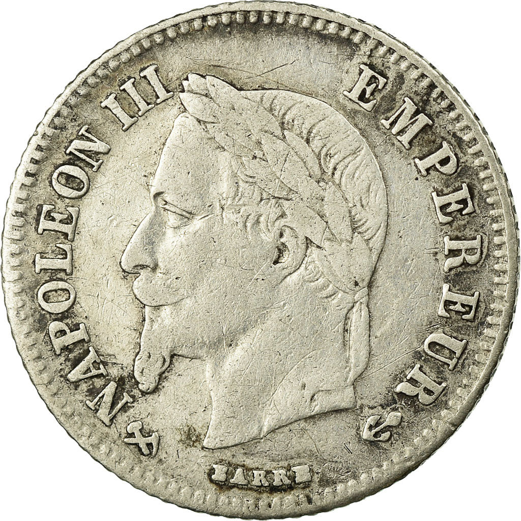 Moneta, Francia, Napoleon III, Napoléon III, 20 Centimes, 1864, Bordeaux, MB+