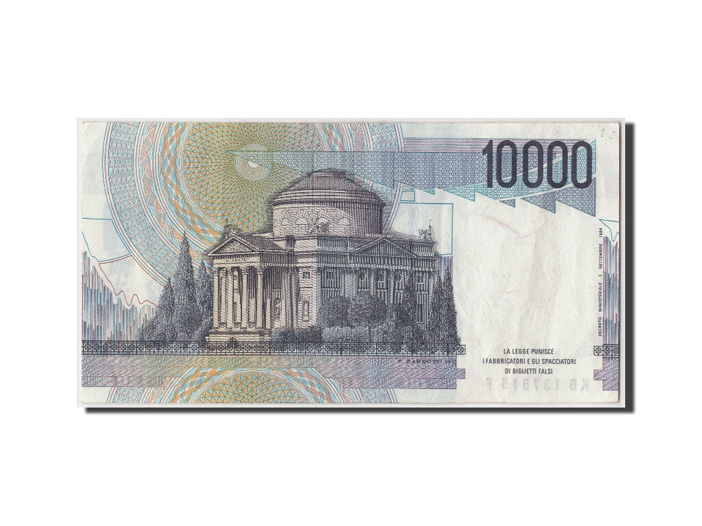 Biljet, Italië, 10,000 Lire, 1984, 1984-09-03, TTB+