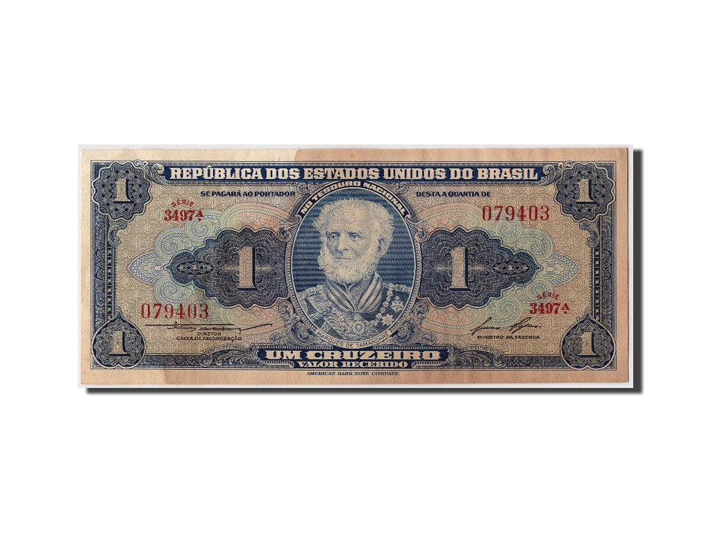 Billet, Brésil, 1 Cruzeiro, TB