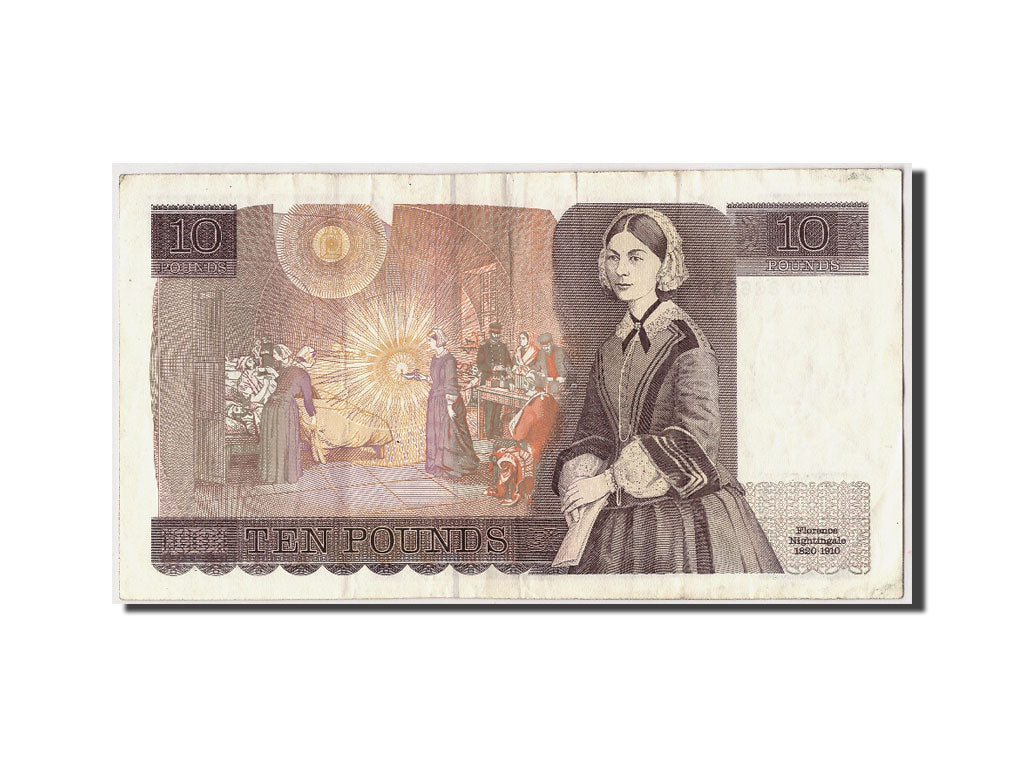 Biljet, Groot Bretagne, 10 Pounds, TB+