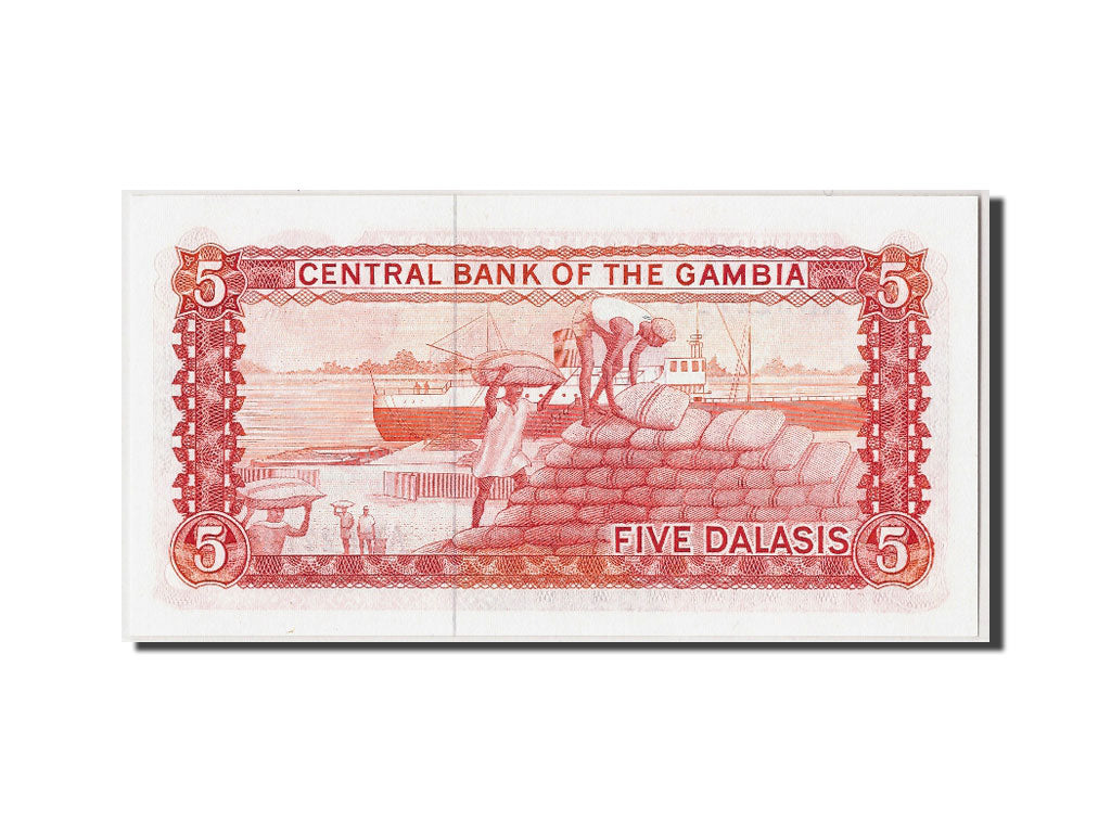 Banconote, Gambia, 5 Dalasis, FDS