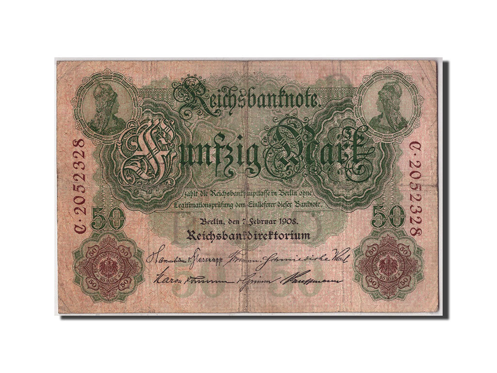Geldschein, Deutschland, 50 Mark, 1908, 1908-02-07, S