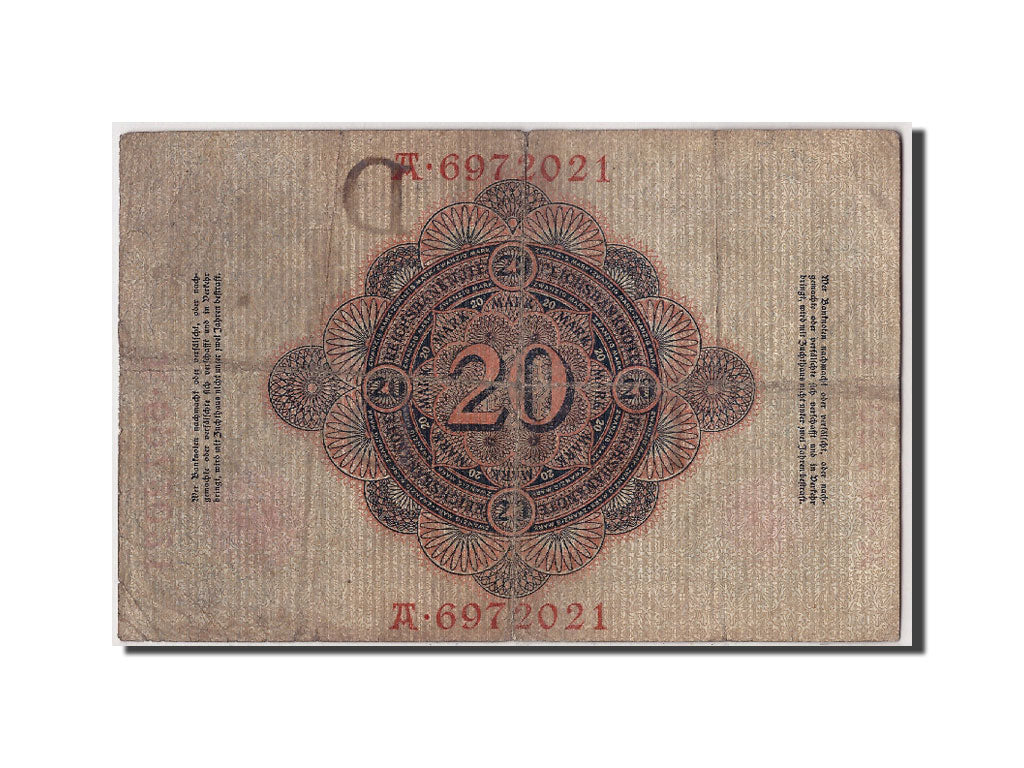 Geldschein, Deutschland, 20 Mark, 1908, 1908-02-07, S