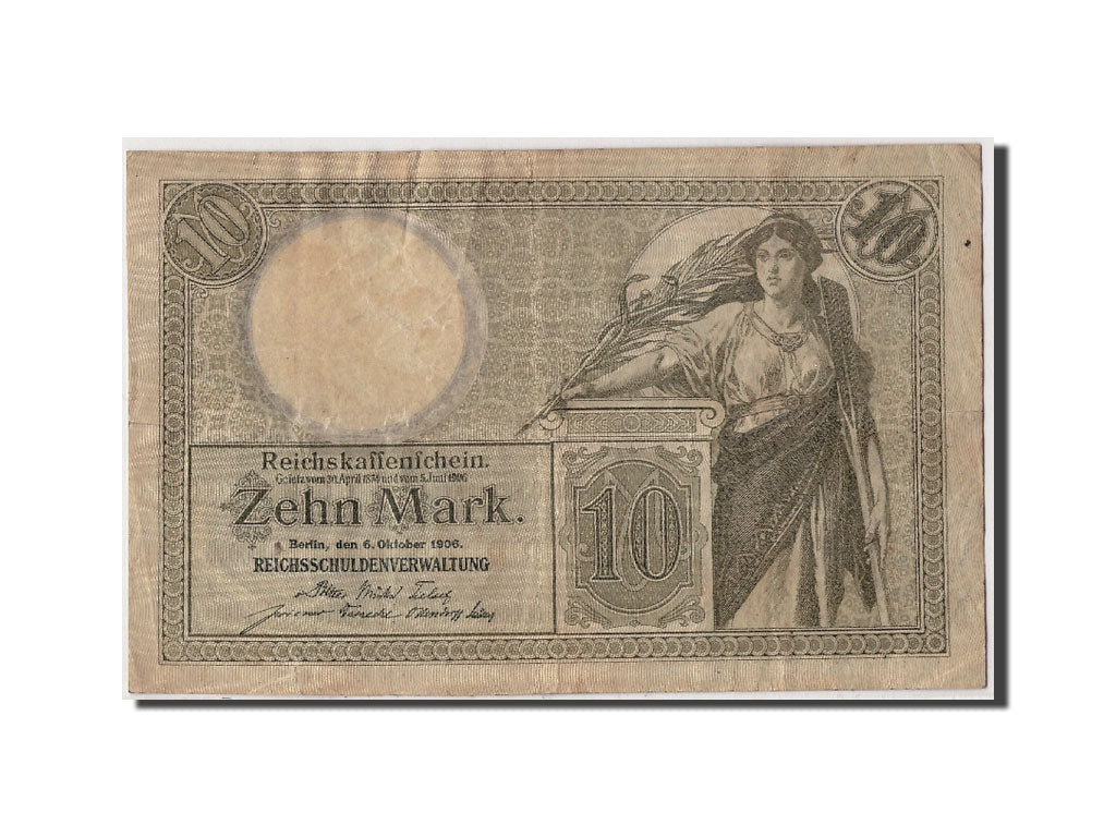 Banknote, Germany, 10 Mark, 1906, 1906-10-06, EF(40-45)