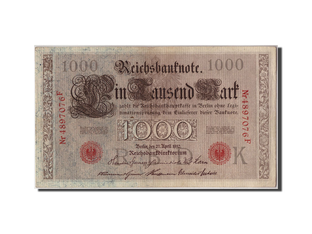 Banknote, Germany, 1000 Mark, 1910, 1910-04-21, AU(50-53)