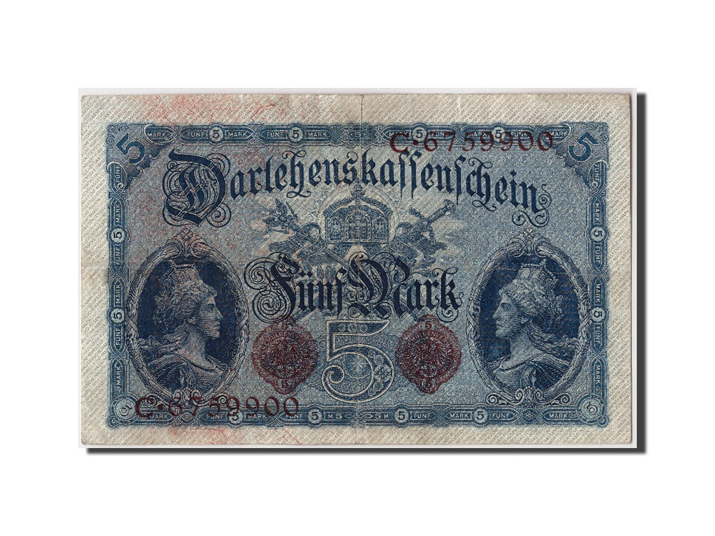 Banknote, Germany, 5 Mark, 1914, 1914-08-05, EF(40-45)