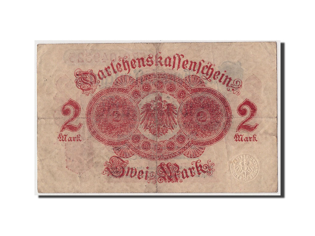 Banconote, Germania, 2 Mark, 1914, 1914-08-12, BB