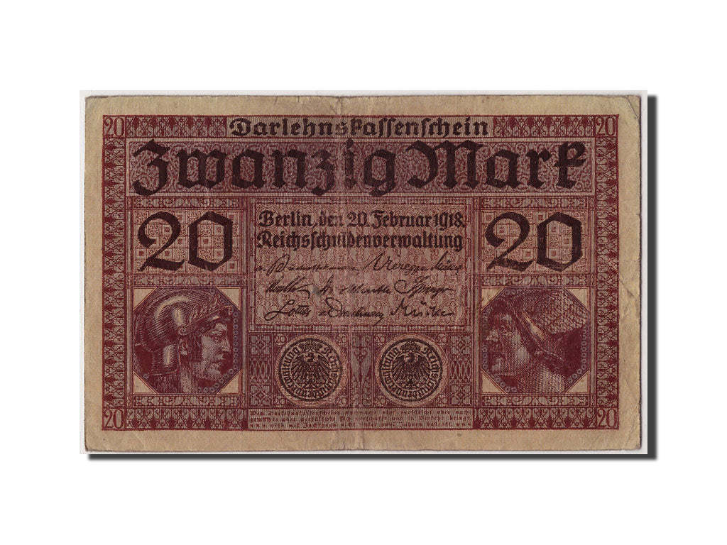 Banknote, Germany, 20 Mark, 1918, 1918-02-20, EF(40-45)
