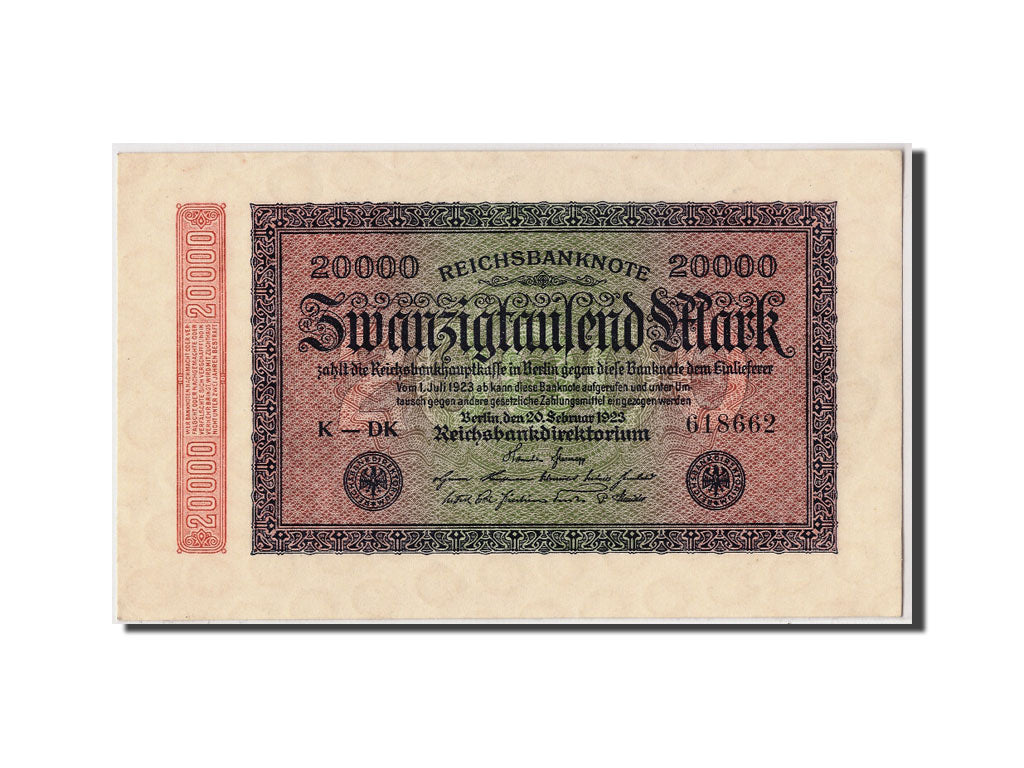 Billet, Allemagne, 20,000 Mark, 1923, 1923-02-20, SUP+