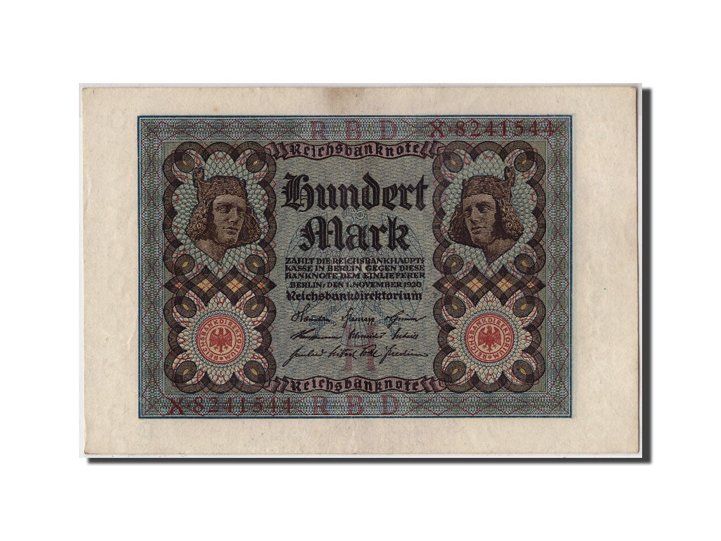 Banknot, Niemcy, 100 Mark, 1920, 1920-11-01, AU(50-53)