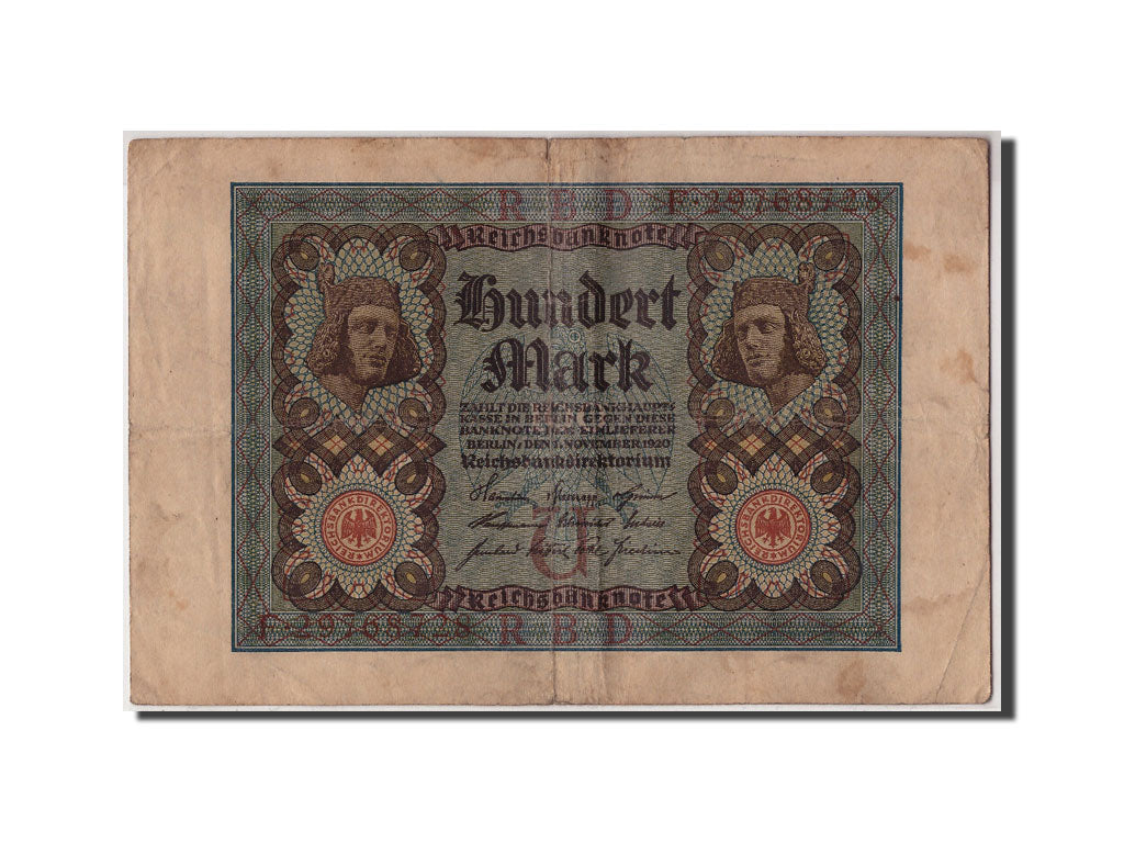Billete, 100 Mark, 1920, Alemania, 1920-11-01, BC
