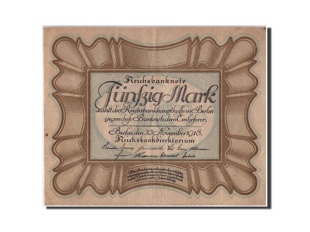 Billete, 50 Mark, 1918, Alemania, 1918-11-30, MBC