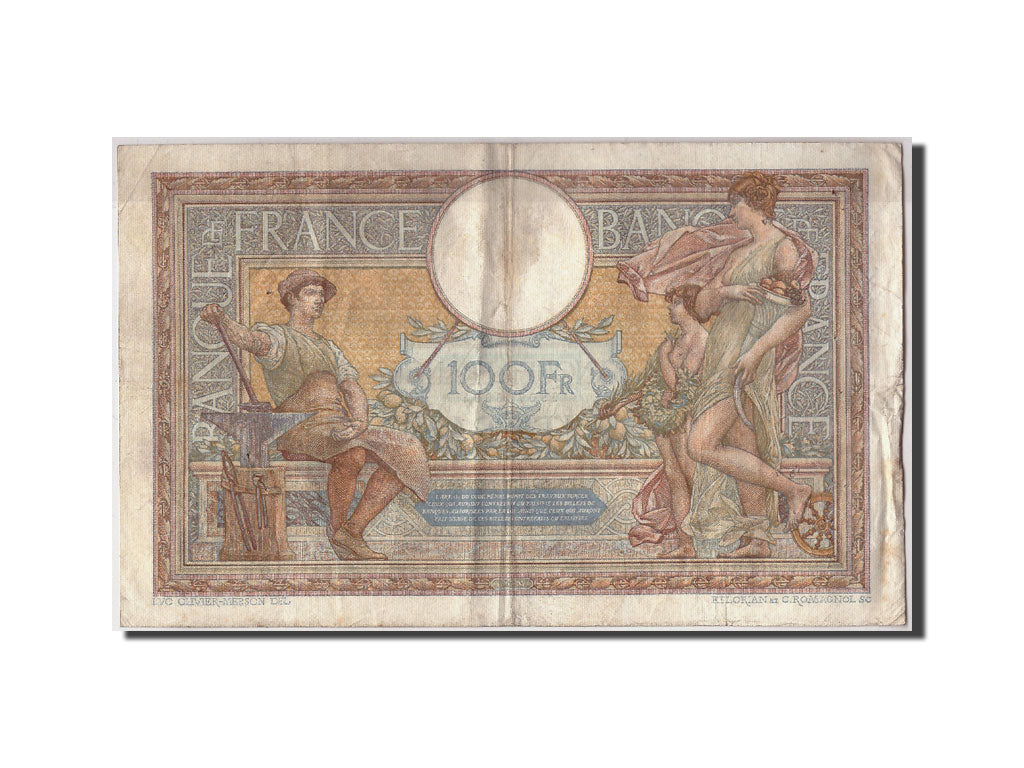 Banknote, France, 100 Francs, 100 F 1908-1939 ''Luc Olivier Merson'', 1932