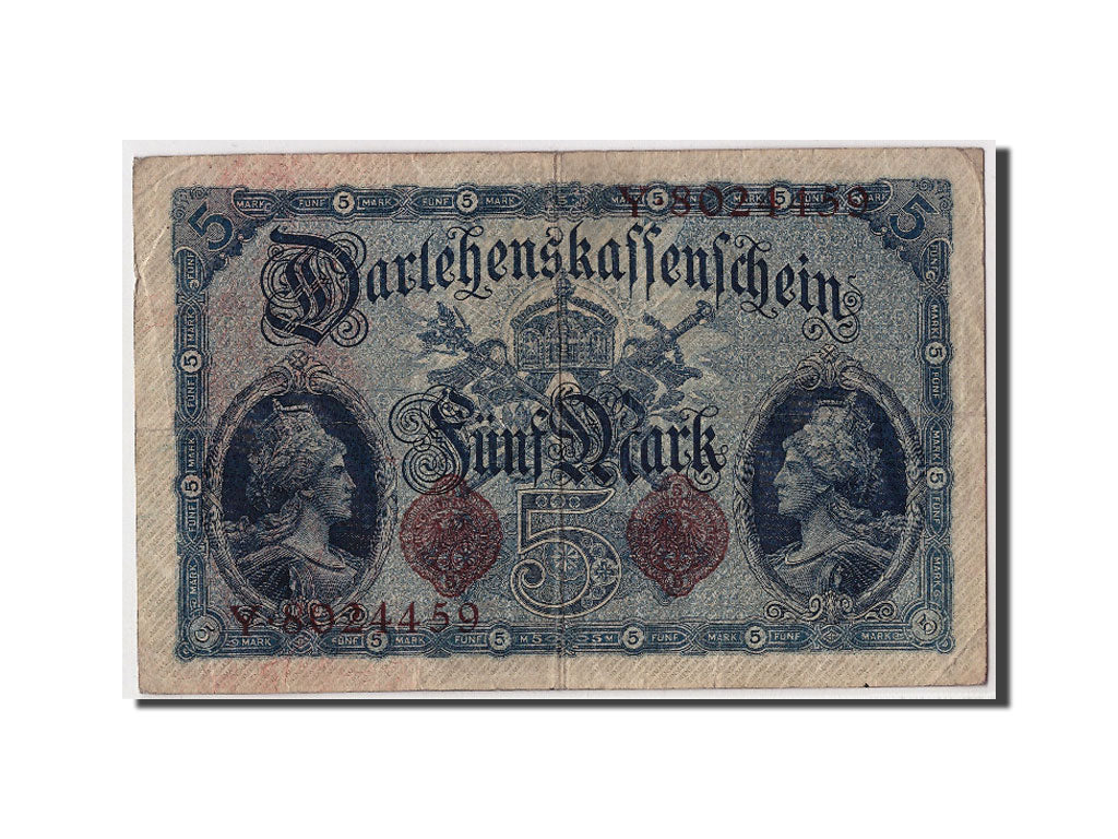 Banknote, Germany, 5 Mark, 1914, 1914-08-05, VF(30-35)