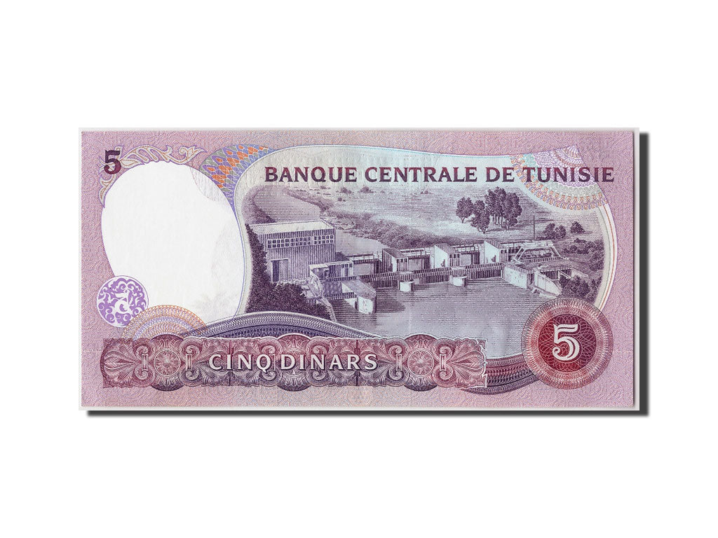 Biljet, Tunisië, 5 Dinars, 1983, 1983-11-03, SPL