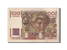 Geldschein, Frankreich, 100 Francs, 100 F 1945-1954 ''Jeune Paysan'', 1954