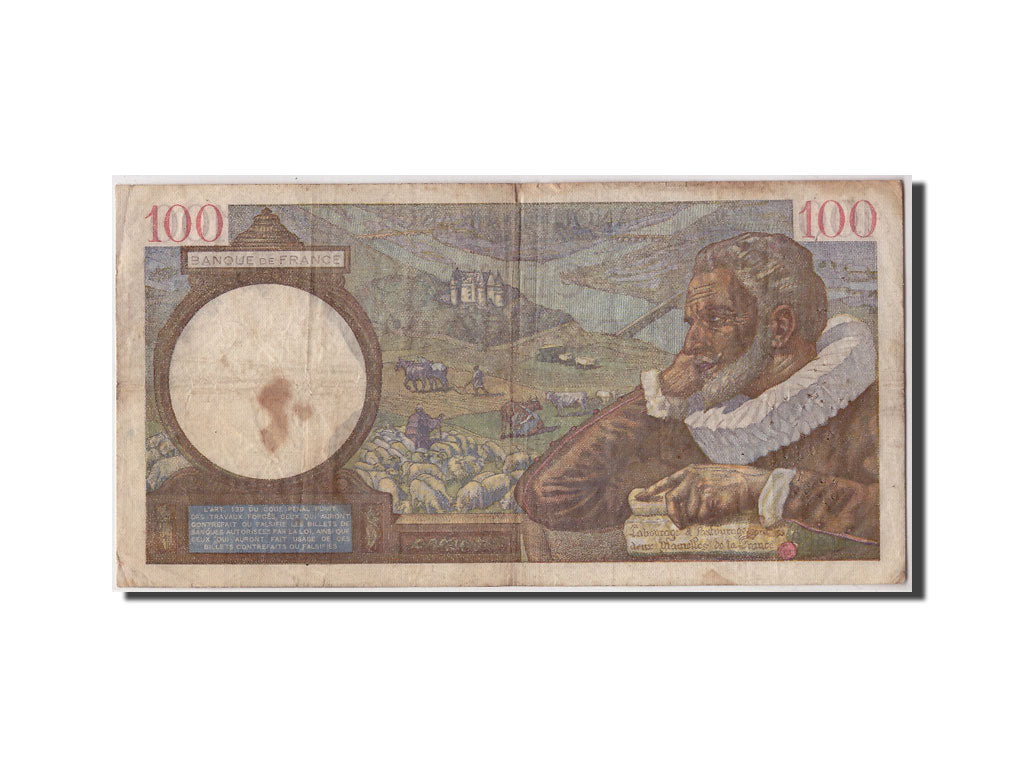 Banknote, France, 100 Francs, 100 F 1939-1942 ''Sully'', 1940, 1940-12-19