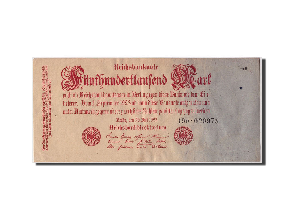 Banknote, Germany, 500,000 Mark, 1923, 1923-07-25, VF(20-25)