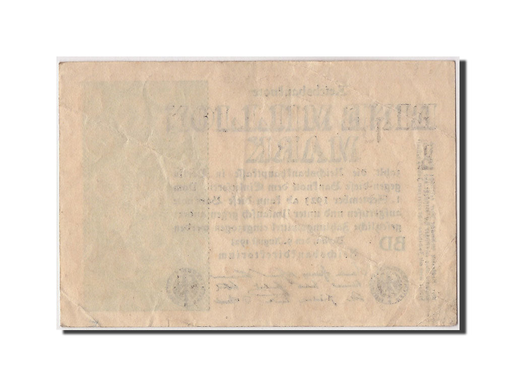 Banknote, Germany, 1 Million Mark, 1923, 1923-08-09, VF(30-35)