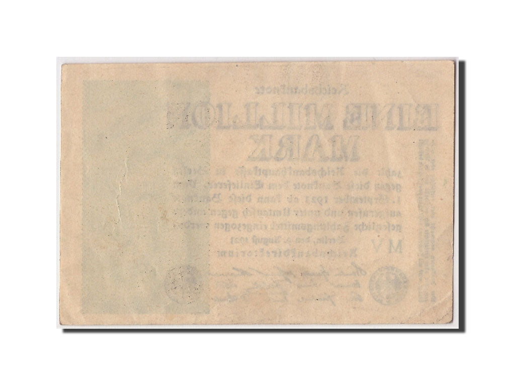 Banknote, Germany, 1 Million Mark, 1923, 1923-08-09, EF(40-45)