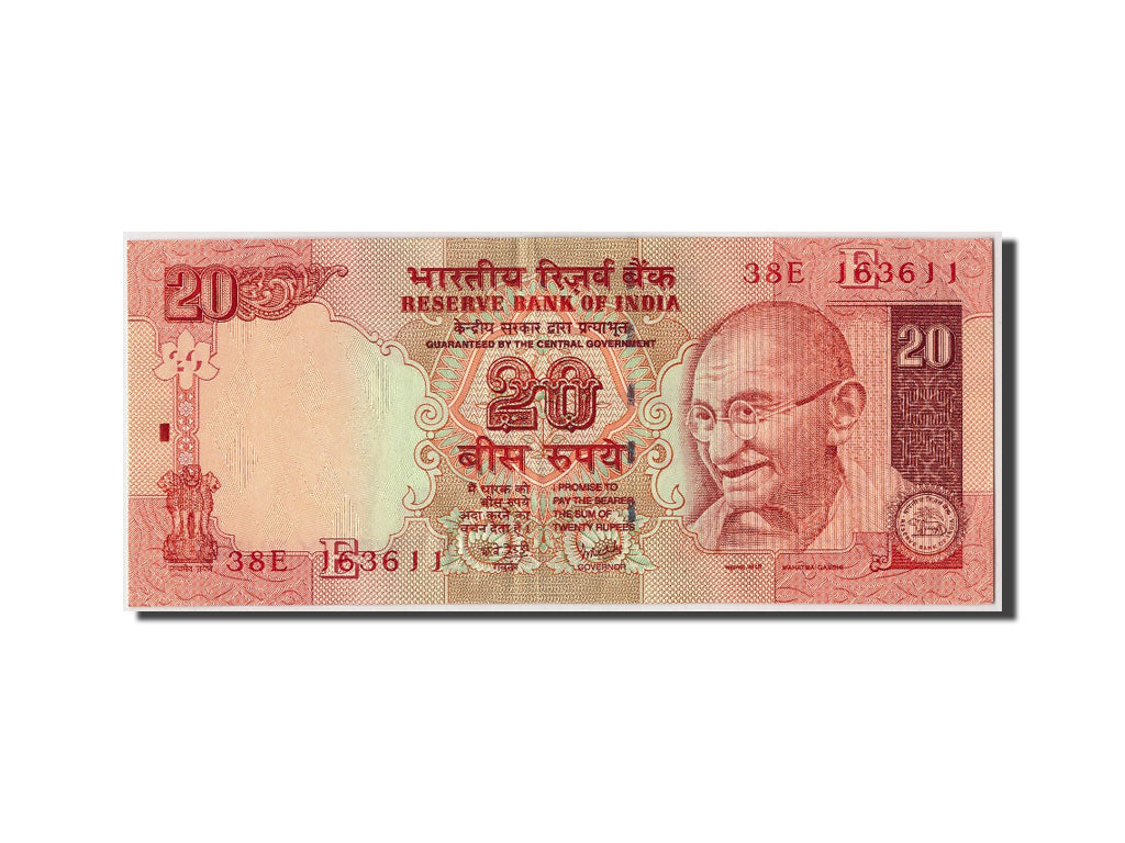 Geldschein, India, 20 Rupees, 2007, S+