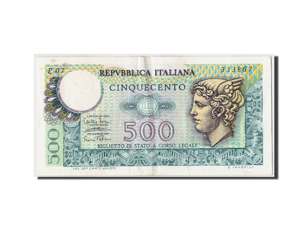 Geldschein, Italien, 500 Lire, 1974, 1974-02-14, S+