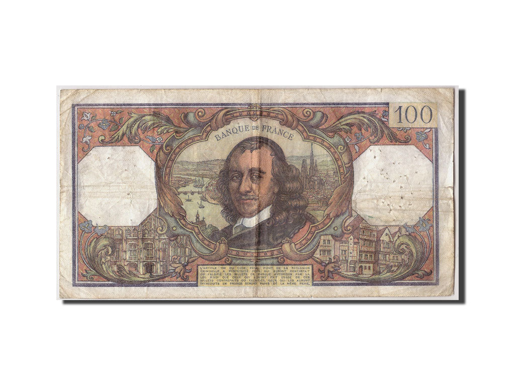 Biljet, Frankrijk, 100 Francs, 100 F 1964-1979 ''Corneille'', 1977, 1977-02-04