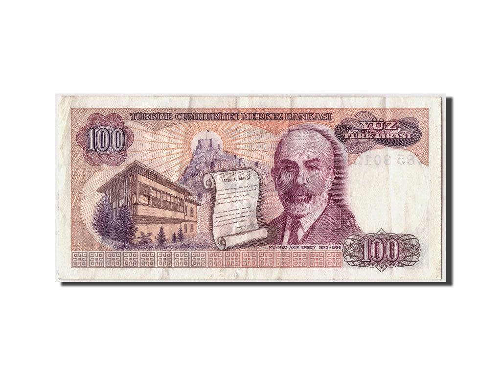 Billet, Turquie, 100 Lira, TB