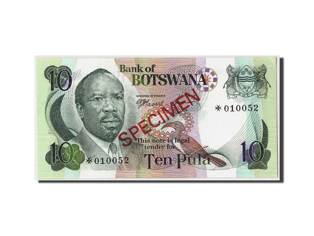 Biljet, Botswana, 10 Pula, NIEUW
