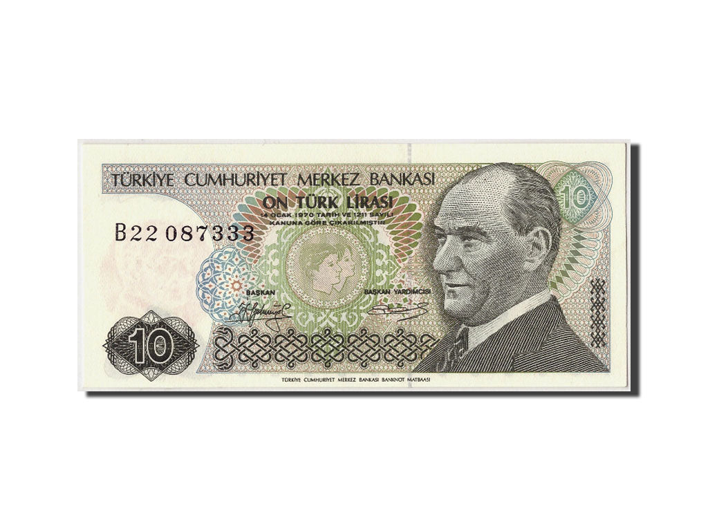 Geldschein, Türkei, 10 Lira, L.1970 (1979), Undated, KM:192, UNZ