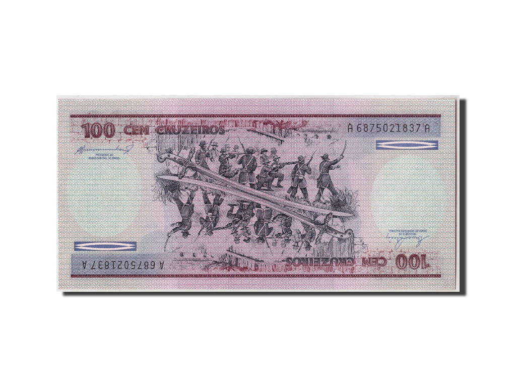 Banknote, Brazil, 100 Cruzeiros, UNDATED (1984), Undated, KM:198b, UNC(65-70)