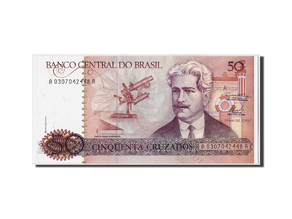 Geldschein, Brasilien, 50 Cruzados, Undated (1986), Undated, KM:210a, UNZ